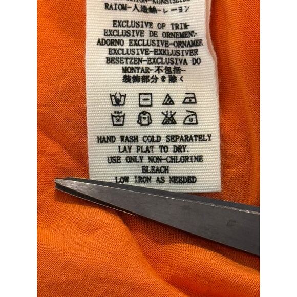 Free People Just Like Honey Orange Coral Lace Handkerchief Asymmetrical Dress - Picture 14 of 15